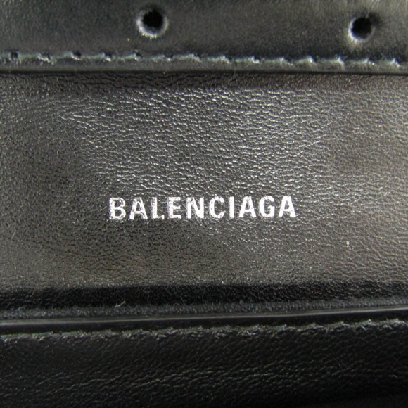 Balenciaga B Logo 592898 Women's Leather Shoulder Bag Black - Picture 13 of 14